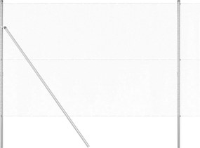 vidaXL Έξιγωνο φράχτη σταθερού εδάφους 10 x 1,6 m Ασημί Δίχτυ