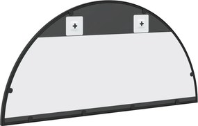 vidaXL Καθρέφτης Τοίχου Αψίδα Μαύρος 80 x 40 εκ. από Σίδερο