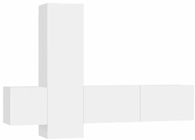 vidaXL Έπιπλα Τηλεόρασης Σετ 3 Τεμαχίων Λευκό από Επεξ. Ξύλο