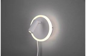 Φωτιστικό Τοίχου Υπνοδωματίου 1xLED 5W 1xLED 2W Διακόπτης Jordan Trio Lighting-229210231-Λευκό 229210231
