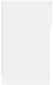 vidaXL Κομοδίνα με συρτάρι 2 τεμάχια Λευκό 20x36x60 cm
