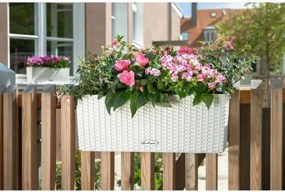 Βάζο Λουλουδιών Lechuza Λευκό Μαύρο πολυπροπυλένιο