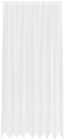 vidaXL Κουρτίνες με κουρτίνες Floral Λευκό 200 x 280 εκ. Πολυεστέρας
