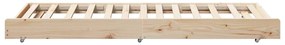 vidaXL Σκελετός Κρεβατιού Καφέ 75 x 190 cm Μασίφ ξύλο πεύκου