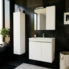 One Project Alpha B 100  MDF - Πάγκος με Νιπτήρα &amp; Καθρέπτη