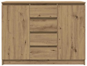 Συρταριέρα με Συρτάρια Τεχνίτης Δρυς 100,5x35x76 εκ. Επεξ. Ξύλο - Καφέ