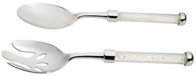 Κουτάλες Σερβιρίσματος (Σετ 2Τμχ) PET109 26cm Clear-Silver Espiel Stainless Steel