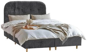 Επενδυμένο Κρεβάτι New Amsterdam Fylliana Γκρί Διπλό 160x200 εκ. 160x208x124 εκ.