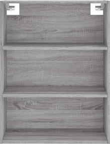 vidaXL Ντουλάπι Γκρι Sonoma 69,5 x 34 x 180 εκ. Επεξεργασμένο Ξύλο