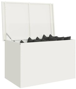 vidaXL Κουτί αποθήκευσης εξωτερικών χώρων Λευκό 80 x 50,5 x 50 εκ.