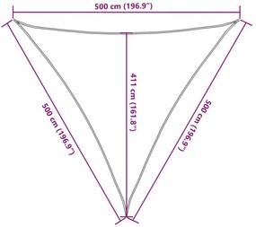 Πανί Σκίασης Μαύρο 5 x 5 x 5 μ. από HDPE 160 γρ./μ² - Μαύρο