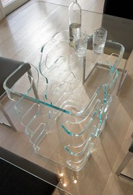 Τραπέζι Glenn 240x120x77 - Extralight clear glass