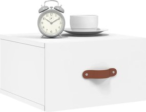 vidaXL Κομοδίνα Επιτοίχια 2 τεμ. Λευκά 35x35x20 εκ.