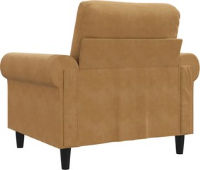 vidaXL Πολυθρόνα Καφέ 60 εκ. Βελούδινη