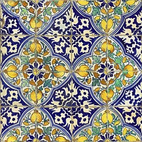 Ταπετσαρία Sardegna Tiles Wp20574 3*52X300Cm Blue-Yellow Mindthegap 52x300cm