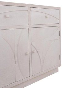 ΜΠΟΥΦΕΣ ΣΕΙΡΑ SANTORINI  MDF ΣΕ ΥΠΟΛΕΥΚΟ ΧΡΩΜΑ-2 ΣΥΡΤΑΡΙΑ &amp; 2 ΠΟΡΤΕΣ 107x38x82,5Υεκ.