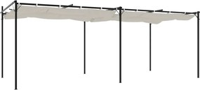vidaXL Πέργκολα με Πτυσσόμενη Οροφή Κρεμ 295 x 292 x 230 εκ.