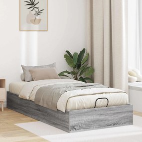 vidaXL Κρεβάτι Οθωμανικού Τύπου Γκρι Σονομά 100 x 200 cm