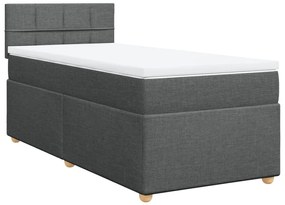 ΚΡΕΒΑΤΙ BOXSPRING ΜΕ ΣΤΡΩΜΑ ΣΚΟΥΡΟ ΓΚΡΙ 80X200 ΕΚ. ΥΦΑΣΜΑΤΙΝΟ 3286508