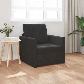 vidaXL Καναπές-κρεβάτι με μαξιλάρι Μαύρο 74 x 77 x 81 εκ. Βελούδο