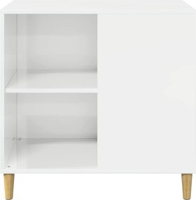 vidaXL Σπίτι Γάτας Λαμπερό Λευκό 72 x 42.5 x 70 εκ. Επεξεργασμένο Ξύλο