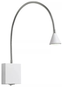 Φωτιστικό Επίτοιχο Lucide 18293-03-31 BUDDY Λευκό (White)|Χρώμιο (Chrome) 4000 K