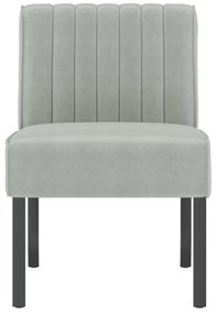 vidaXL Πολυθρόνα Ανοιχτό Γκρι Βελούδινη