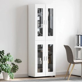 vidaXL Highboard FLORIN Υψηλής γυαλάδας λευκό 60 x 35 x 182 εκ.