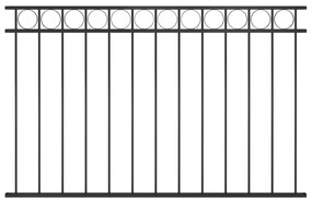 vidaXL Πάνελ Περίφραξης Ατσάλινο Μαύρο 1,7x1 μ.