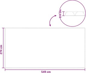vidaXL Ηλιακή Κάλυψη Πισίνας Βαρέως Τύπου 549 x 274 εκ 200 μμ