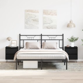 vidaXL Κομοδίνα 2 τεμάχια Μαύρη Δρυς 40x35x50 εκ Επεξεργασμένο Ξύλο