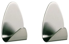 Άγκιστρα Μπάνιου Oval 164530941 (Σετ 2τμχ) 2,3x3,1x5,2cm Brushed Stainless Steel Tiger Ανοξείδωτο Ατσάλι