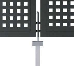 vidaXL Πόρτα Κήπου Ανθρακί 400x175 εκ. Ατσάλι