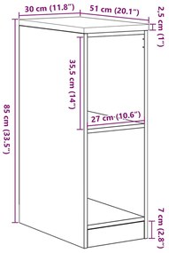 ΝΤΟΥΛΑΠΙ ΑΠΟΘΗΚΕΥΣΗΣ ΓΚΑΡΑΖ 30X51X85 ΕΚ ΜΑΣΙΦ ΞΥΛΟ ΠΕΥΚΟ 860532