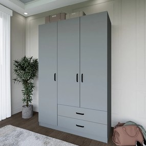 Τριφυλλη Ντουλαπα Γκρι SYLVA VOVESA 45x120x180
