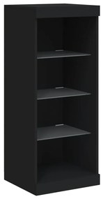vidaXL Μπουφές με Φώτα LED Μαύρος 41 x 37 x 100 εκ.