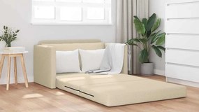 vidaXL Κρεβάτι καναπές 110cm Κρεμ ύφασμα