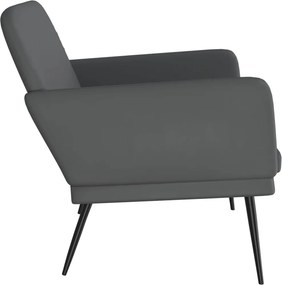 vidaXL Πάγκος Γκρι 107x80x81 εκ. από Συνθετικό Δέρμα