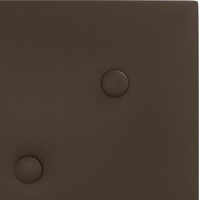 vidaXL Κεφαλάρι Τοίχου 12 pcs Καφέ 30 x 30 cm Τεχνητό Δέρμα