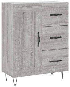 vidaXL Ντουλάπι Γκρι Sonoma 69,5 x 34 x 180 εκ. Επεξεργασμένο Ξύλο