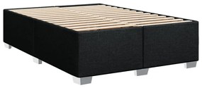 vidaXL Κρεβάτι Boxspring με Στρώμα Μαύρο 160x200 εκ. Υφασμάτινο