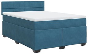 ΚΡΕΒΑΤΙ BOXSPRING ΜΕ ΣΤΡΩΜΑ ΜΠΛΕ 140X190 ΕΚ. ΒΕΛΟΥΔΙΝΟ 3288610