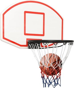 vidaXL Ταμπλό Μπασκέτας Λευκό 71 x 45 x 2 εκ. από Πολυαιθυλένιο