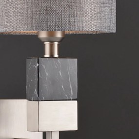 Απλίκα Τοίχου Aca Luxor ML306411WS Nickel Matt/Marble