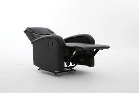 Πολυθρόνα Ανακλινόμενη ArteLibre CELAENO Μαύρο PU 80x96x97cm