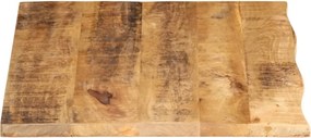 vidaXL Επιφάνεια Τραπεζιού 80x60x2,5 εκ. Live Edge Μασίφ Ξύλο Μάνγκο