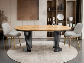 Τραπέζι Elantra Επεκτεινόμενο-Μαύρο - Φυσικό-Μήκος: 120 εκ.