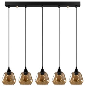 Φωτιστικό Οροφής - Ράγα Gold 892OPV1905 85x15x110cm 5xE27 40W Gold-Black Opviq