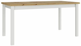 Τραπέζι Victorville 177, Artisan βελανιδιά, Άσπρο, 78x90x160cm, 41 kg, Επιμήκυνση, Πλαστικοποιημένη μοριοσανίδα, Ξύλο, Μερικώς συναρμολογημένο