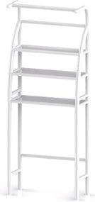 HOME USE ραφιέρα μπάνιου HUH-0222 με 3 ράφια, μεταλλική, 65x25x175cm, λευκή
